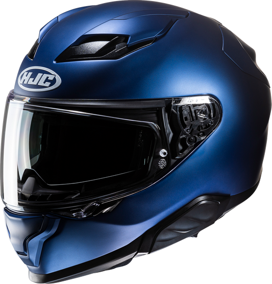 HJC F71 Helmet Solid Semi - Flat Metallic Blue Medium with Advanced Features and Bluetooth Integration - Kelly Motorsports