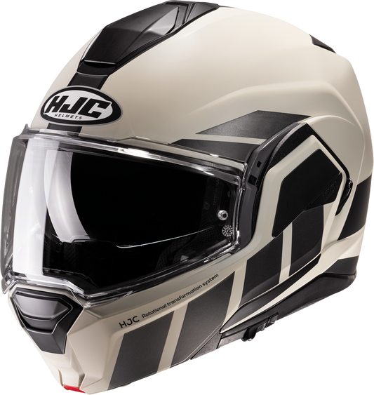 HJC i100 Modular Helmet Beis - MC9SF Small by HJC with Bluetooth and Sun Visor - Kelly Motorsports