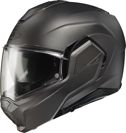 HJC i100 Modular Helmet - Solid Semi - Flat Titanium 2XL with Bluetooth and UV Protection - Kelly Motorsports