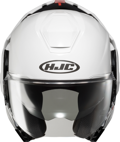HJC i100 Modular Helmet Solid White XL with Bluetooth and Advanced Ventilation - Kelly Motorsports