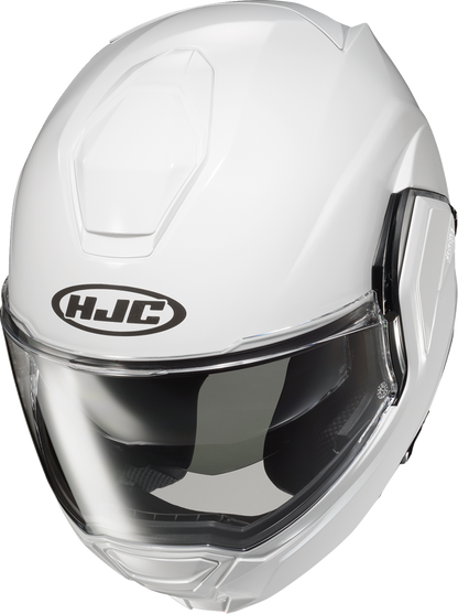 HJC i100 Modular Helmet Solid White XL with Bluetooth and Advanced Ventilation - Kelly Motorsports