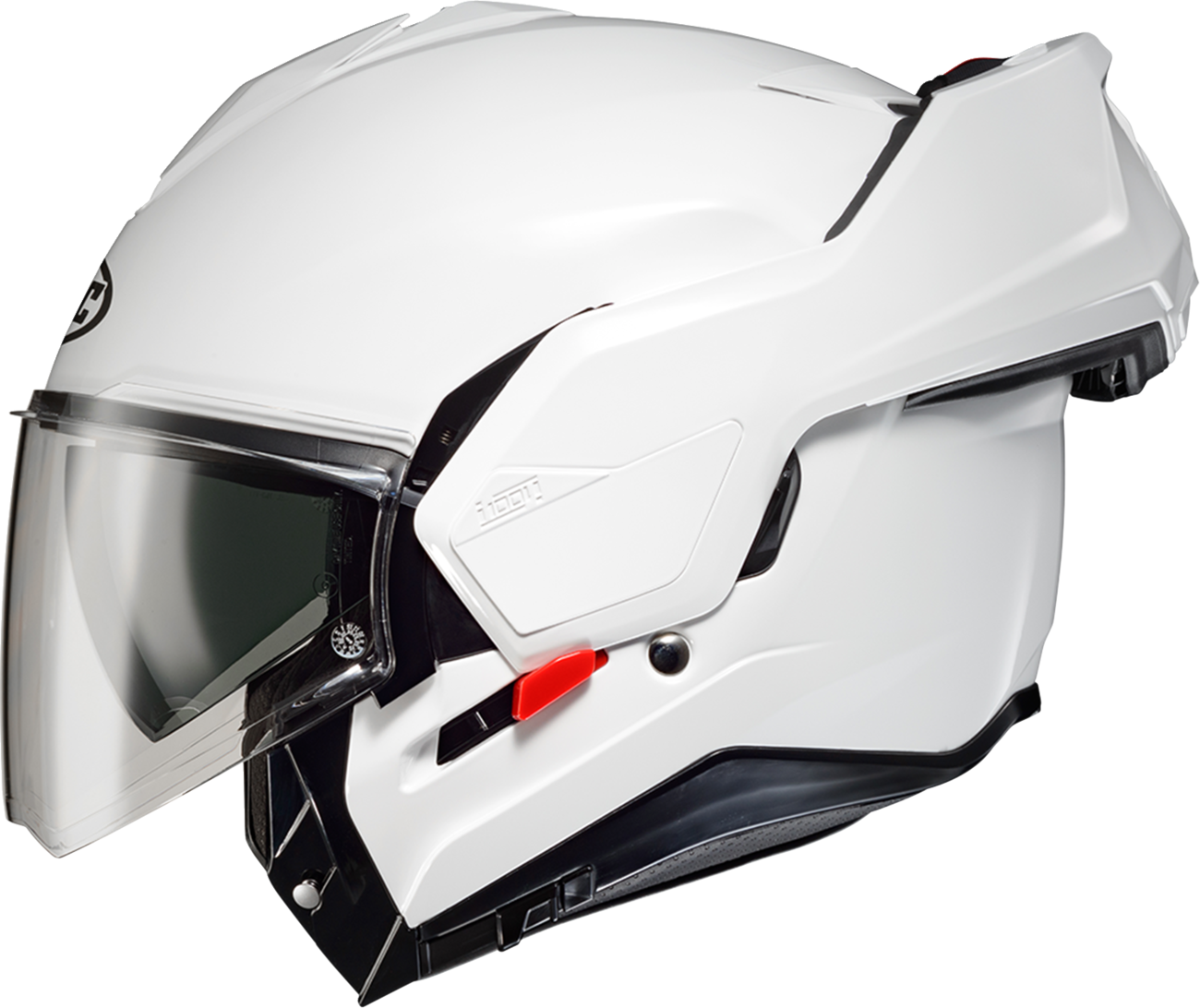 HJC i100 Modular Helmet Solid White XL with Bluetooth and Advanced Ventilation - Kelly Motorsports