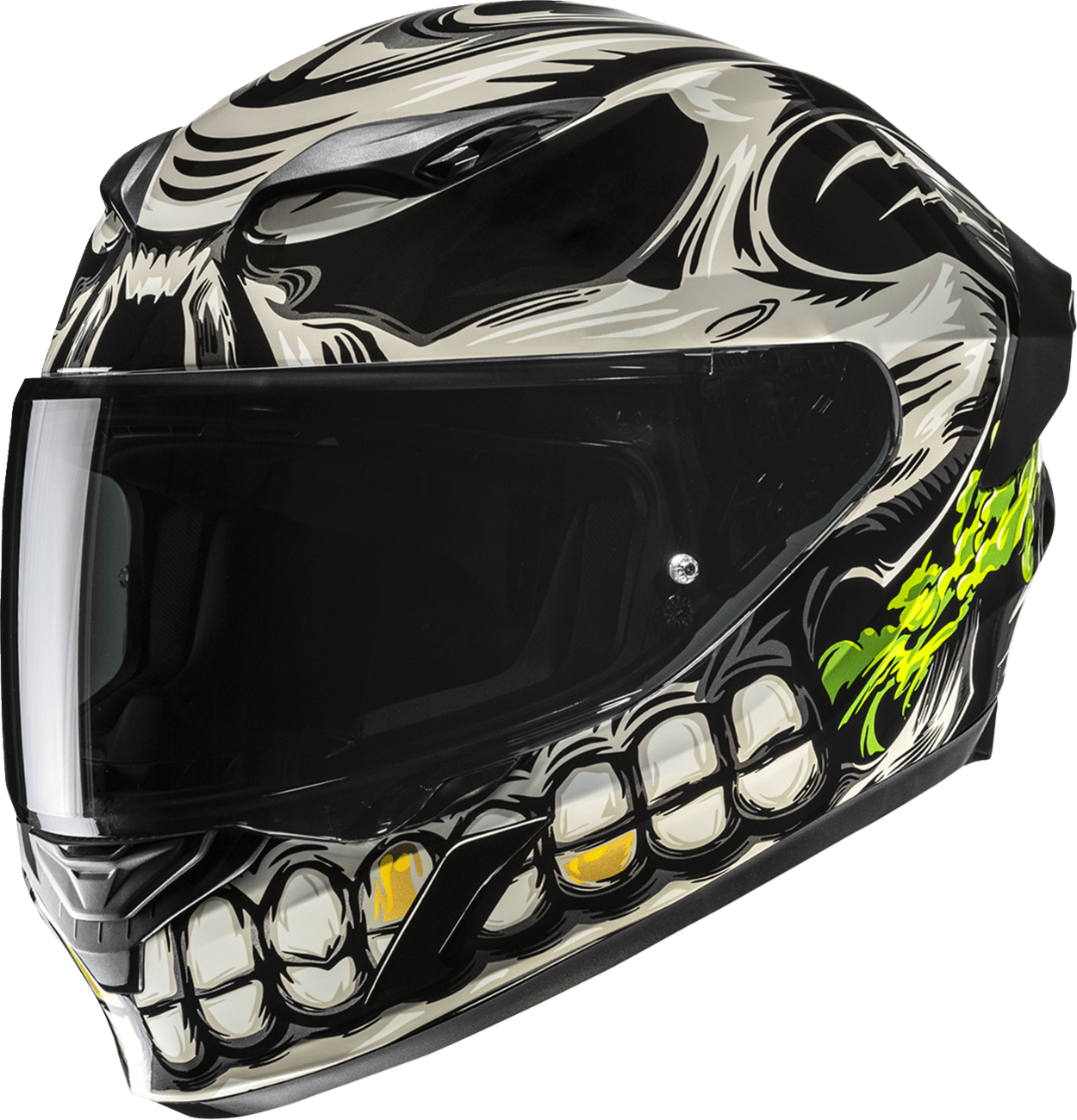 HJC i11 Helmet - Acid Skull Design with Pinlock® Compatibility and Advanced Ventilation - Kelly Motorsports