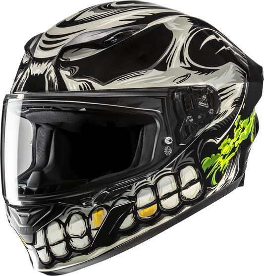 HJC i11 Helmet - Acid Skull MC5, Small FP67NUS4205V - Lightweight, Impact - Resistant Motorcycle Helmet with UV Protection and Advanced Ventilation - Kelly Motorsports