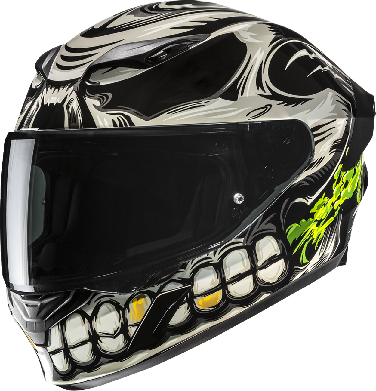 HJC i11 Helmet - Acid Skull MC5, Small FP67NUS4205V - Lightweight, Impact - Resistant Motorcycle Helmet with UV Protection and Advanced Ventilation - Kelly Motorsports