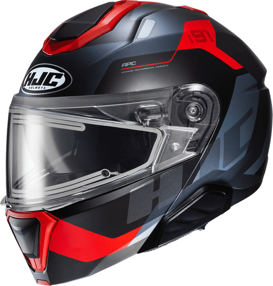 HJC i91 Modular Snow Helmet Carst MC1SF XS - Motorcycle Helmet with Sun Shield - Kelly Motorsports