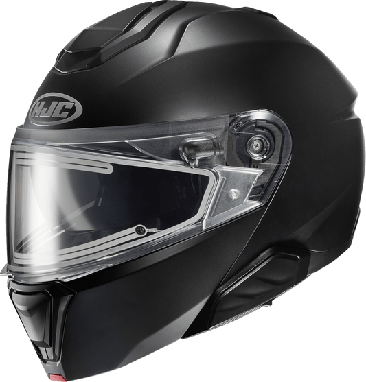 HJC i91 Modular Snow Helmet with Electric Visor – Solid Semi-Flat Black, 3XL (Part EP35EUS9XBSV) - Kelly Motorsports