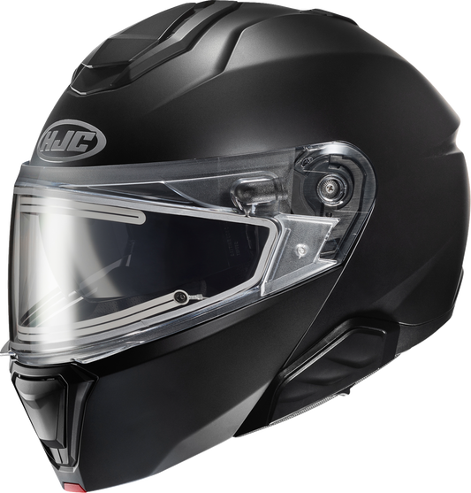 HJC i91 Modular Snow Helmet with Electric Visor - Solid Semi - Flat Black, 4XL - Part EP35EUSJXBSV - Kelly Motorsports