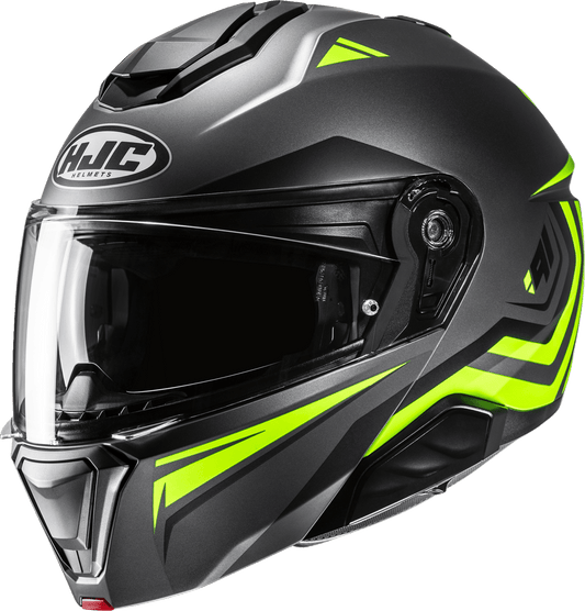 HJC i91 Tricus Modular Helmet 2XL EP35NUS82HSV with Sun Visor and Bluetooth Compatibility - Kelly Motorsports