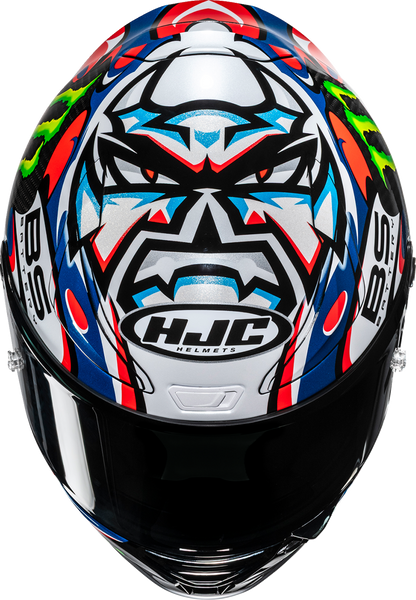 HJC RPHA 1N V2 Quartararo Le Mans III Carbon Motorcycle Helmet - Medium (Part Number: FB27NUS5221V) - Kelly Motorsports