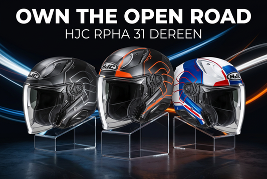 HJC RPHA 31 hero featuring the three product colorways