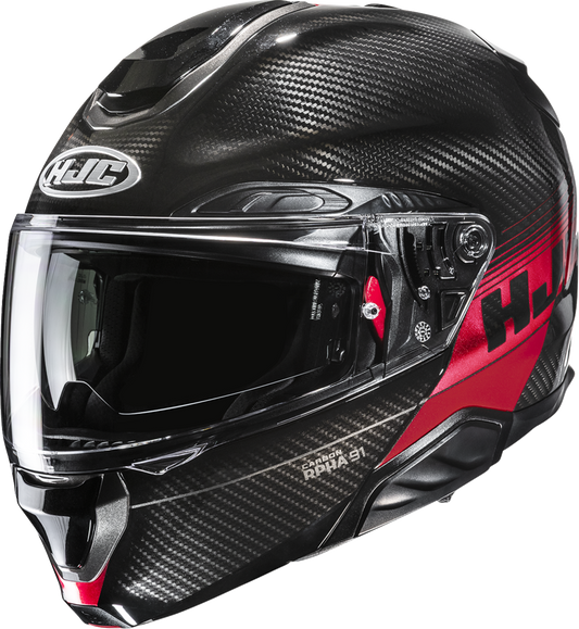 HJC RPHA 91 Carbon Modular Helmet – Elig MC1 Medium with PIM EVO Carbon Shell, Sun Shield, and Advanced Ventilation - Kelly Motorsports