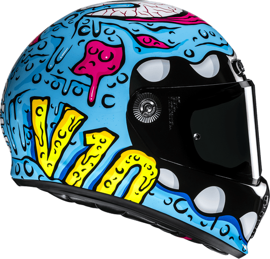 HJC V10 Helmet Squeeze MC28 with Fiberglass Shell and Bluetooth Compatibility - Kelly Motorsports