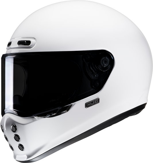 HJC V10 Solid White Motorcycle Helmet – Small FA45NUS4XWHV with Advanced Features - Kelly Motorsports