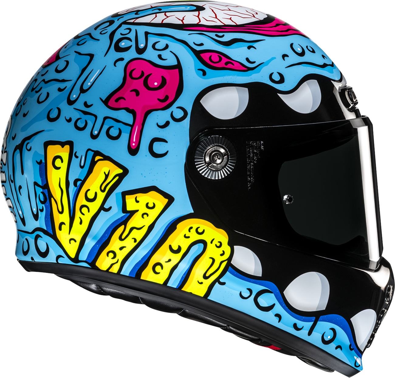 HJC V10 Squeeze Motorcycle Helmet - Model FA45NUS6828V with Lightweight Fiberglass Shell and Advanced Safety Features - Kelly Motorsports