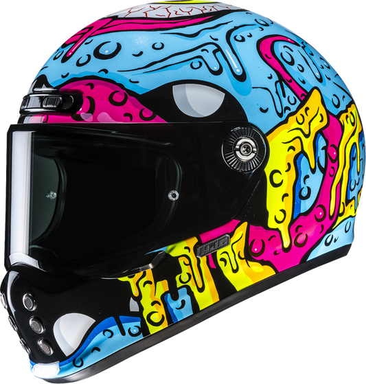 HJC V10 Squeeze Motorcycle Helmet - Model FA45NUS6828V with Lightweight Fiberglass Shell and Advanced Safety Features - Kelly Motorsports