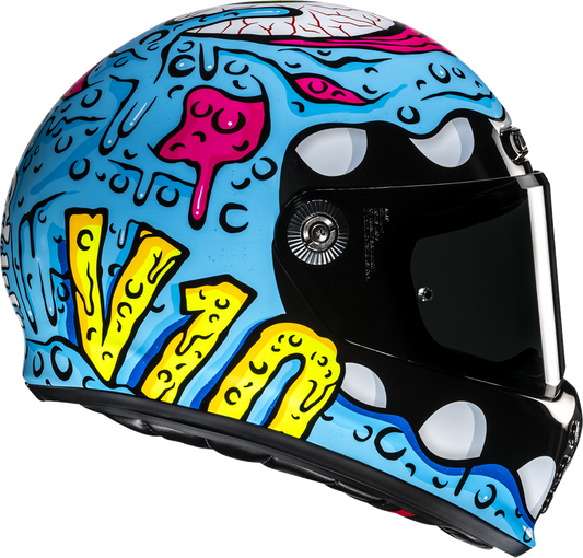 HJC V10 Squeeze Motorcycle Helmet with Fiberglass Shell and Bluetooth Compatibility - Model FA45NUS7828V - Kelly Motorsports