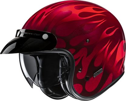 HJC V31 Firo Open - Face Motorcycle Helmet with Adjustable Visor and Leather Interior - Kelly Motorsports