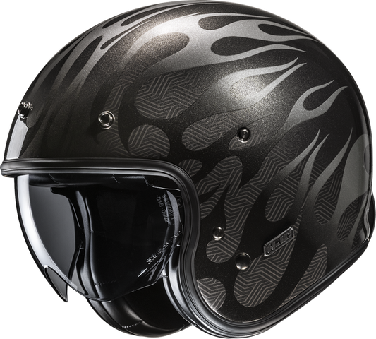 HJC V31 Firo Open - Face Motorcycle Helmet with Integrated Visor and Leather Interior - Kelly Motorsports