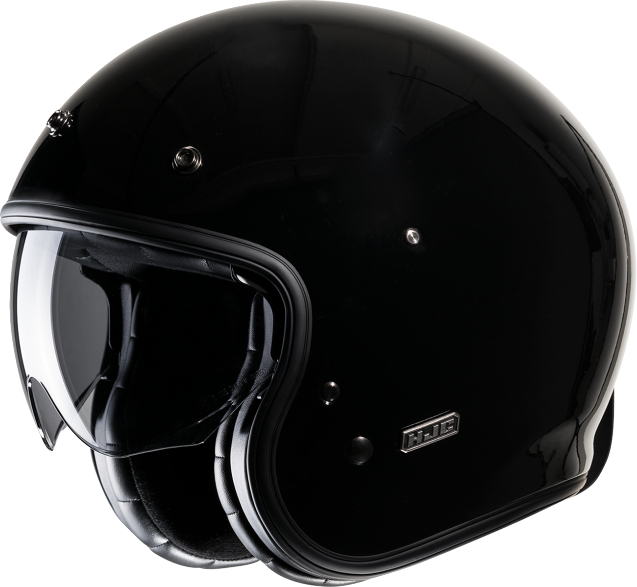 HJC V31 Open - Face Helmet - Solid Black, Large Model JA20NUS6XBKV - Kelly Motorsports