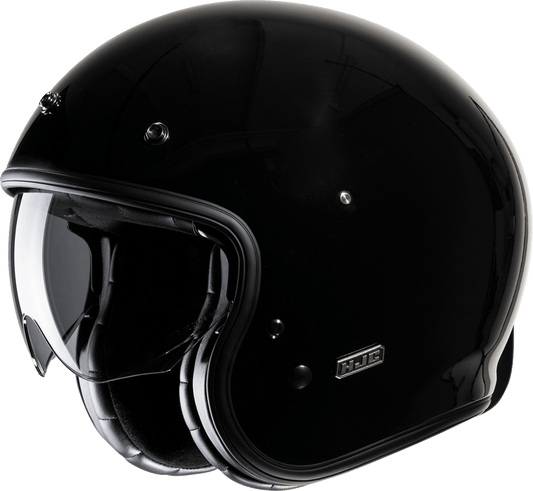 HJC V31 Open-Face Motorcycle Helmet - Solid Black, 2XL - Part Number JA20NUS8XBKV - Kelly Motorsports