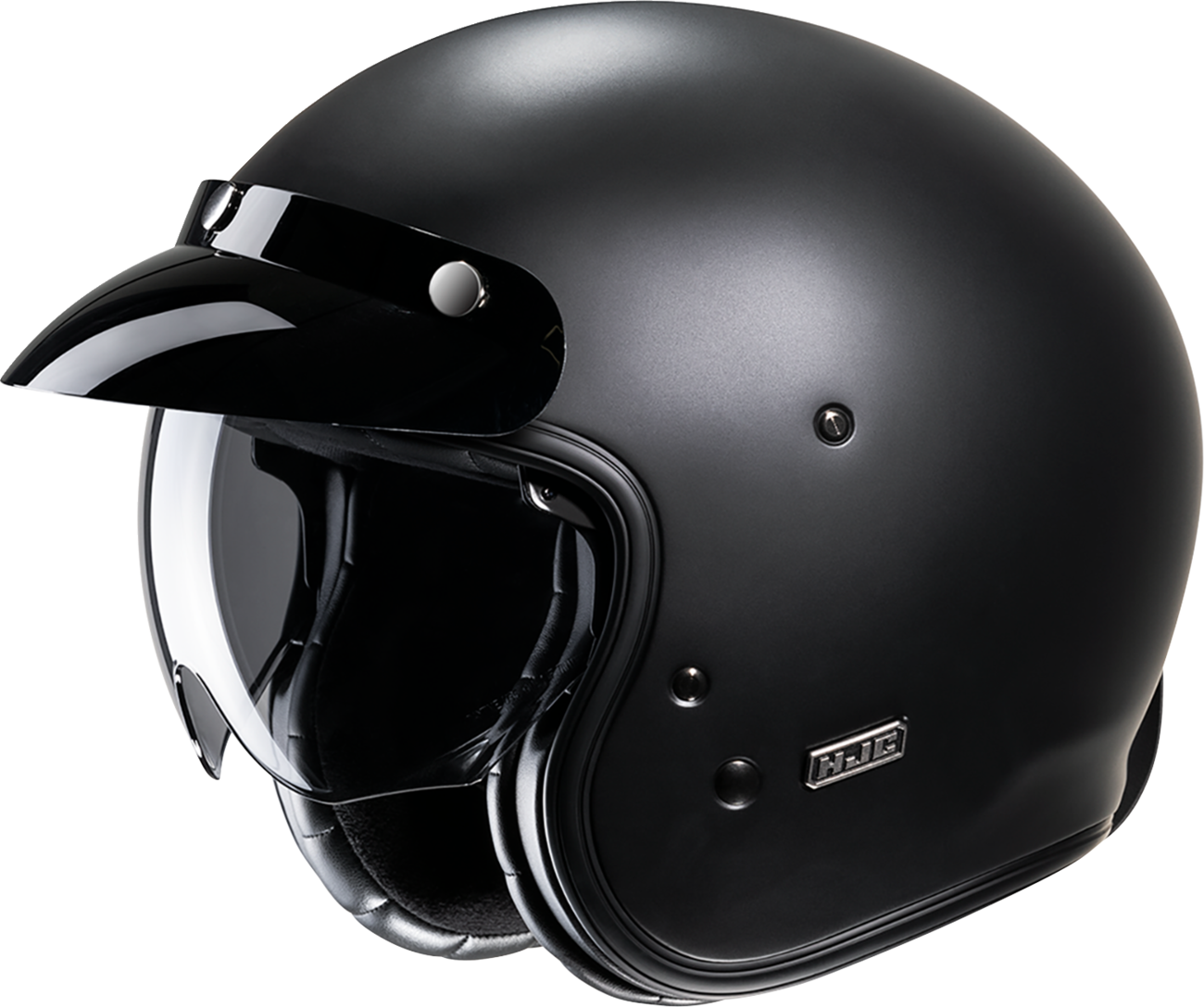 HJC V31 Solid Semi - Flat Black Open - Face Helmet for Motorcycle Riding - Medium - Kelly Motorsports