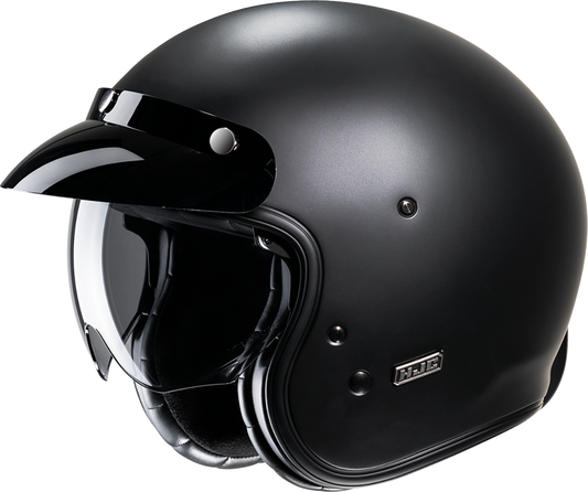 HJC V31 Solid Semi - Flat Black Open - Face Helmet for Motorcycle Riding - Medium - Kelly Motorsports