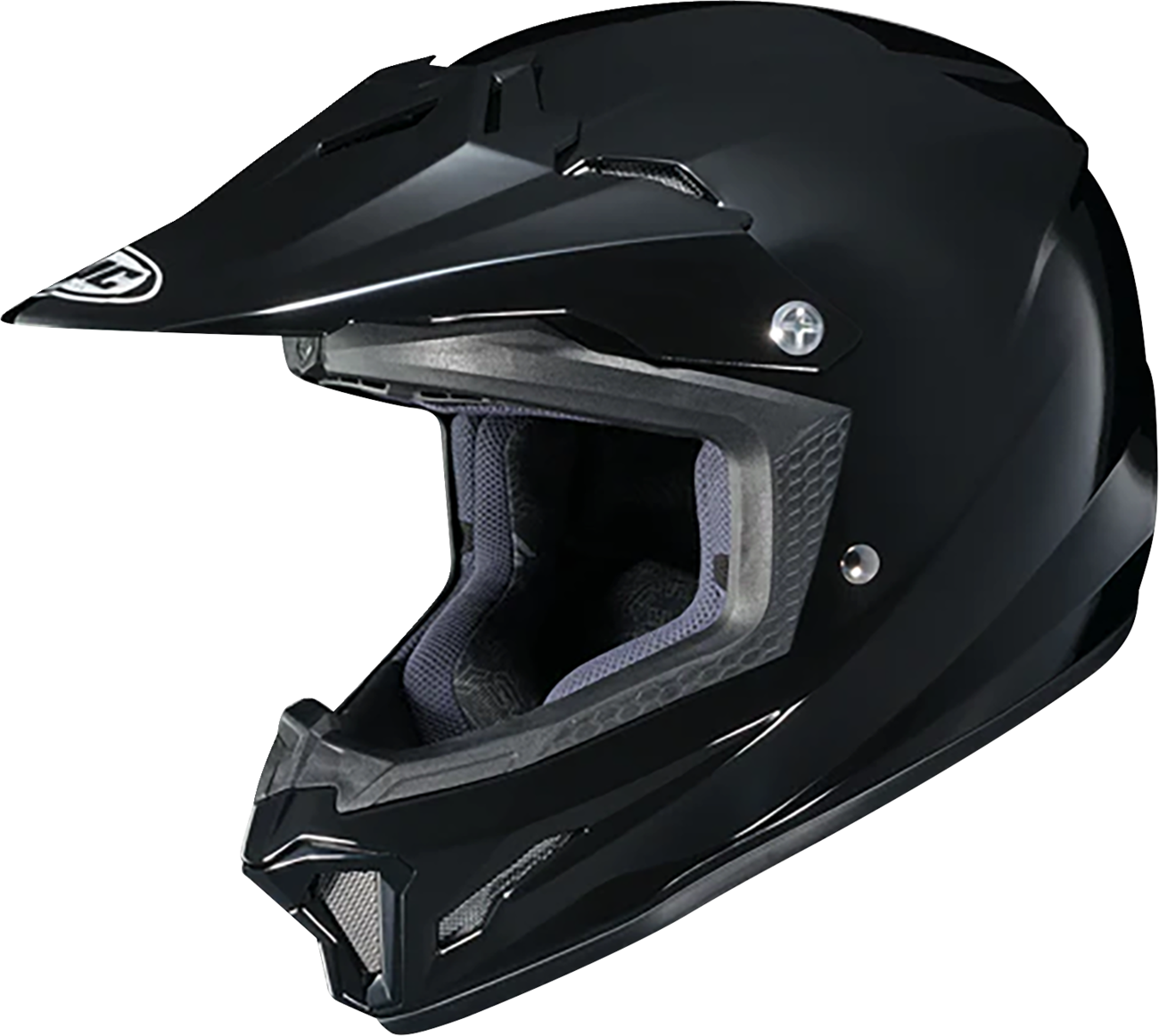 HJC Youth CL - XY II Helmet - Solid Black, Large (Part Number: MP36NUS6XBKV) - Kelly Motorsports