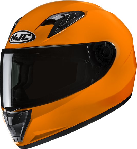 HJC Youth Y10 Helmet - Solid Orange Tramonto, Medium - Advanced Polycarbonate Shell with Interchangeable Padding and Bluetooth Compatibility - Kelly Motorsports