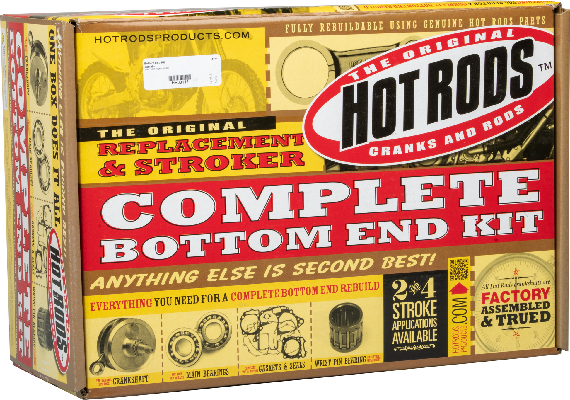 HOT RODS Bottom End Kit for Yamaha YFM700R Raptor – Complete Rebuild Solution - Kelly Motorsports