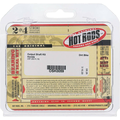 HOT RODS Countershaft Seal Kit for Honda CRF250R and CRF250RX (Part OSK0059) - Kelly Motorsports