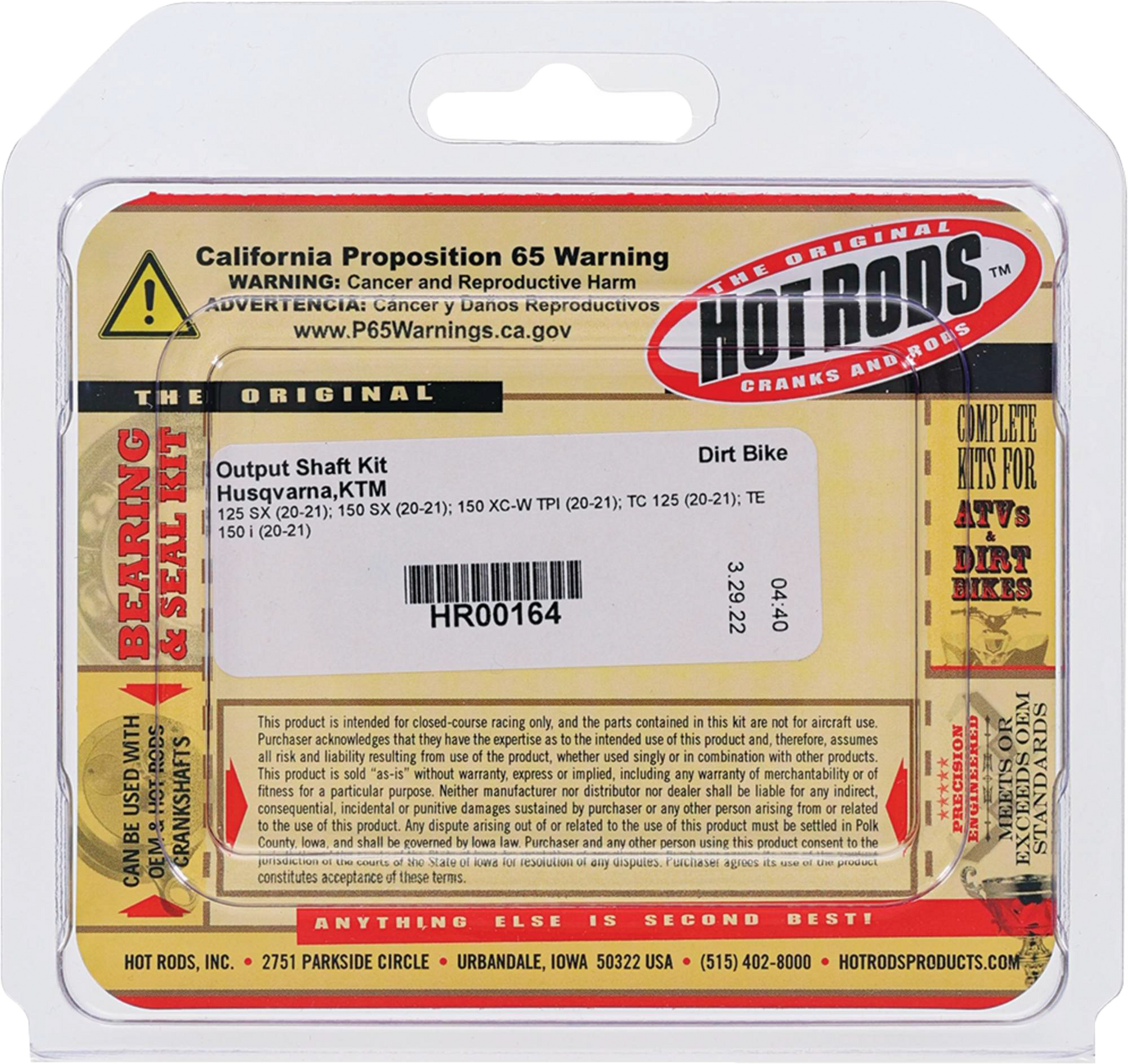 HOT RODS Countershaft Seal Kit HR00164 for Automotive Repairs - Kelly Motorsports