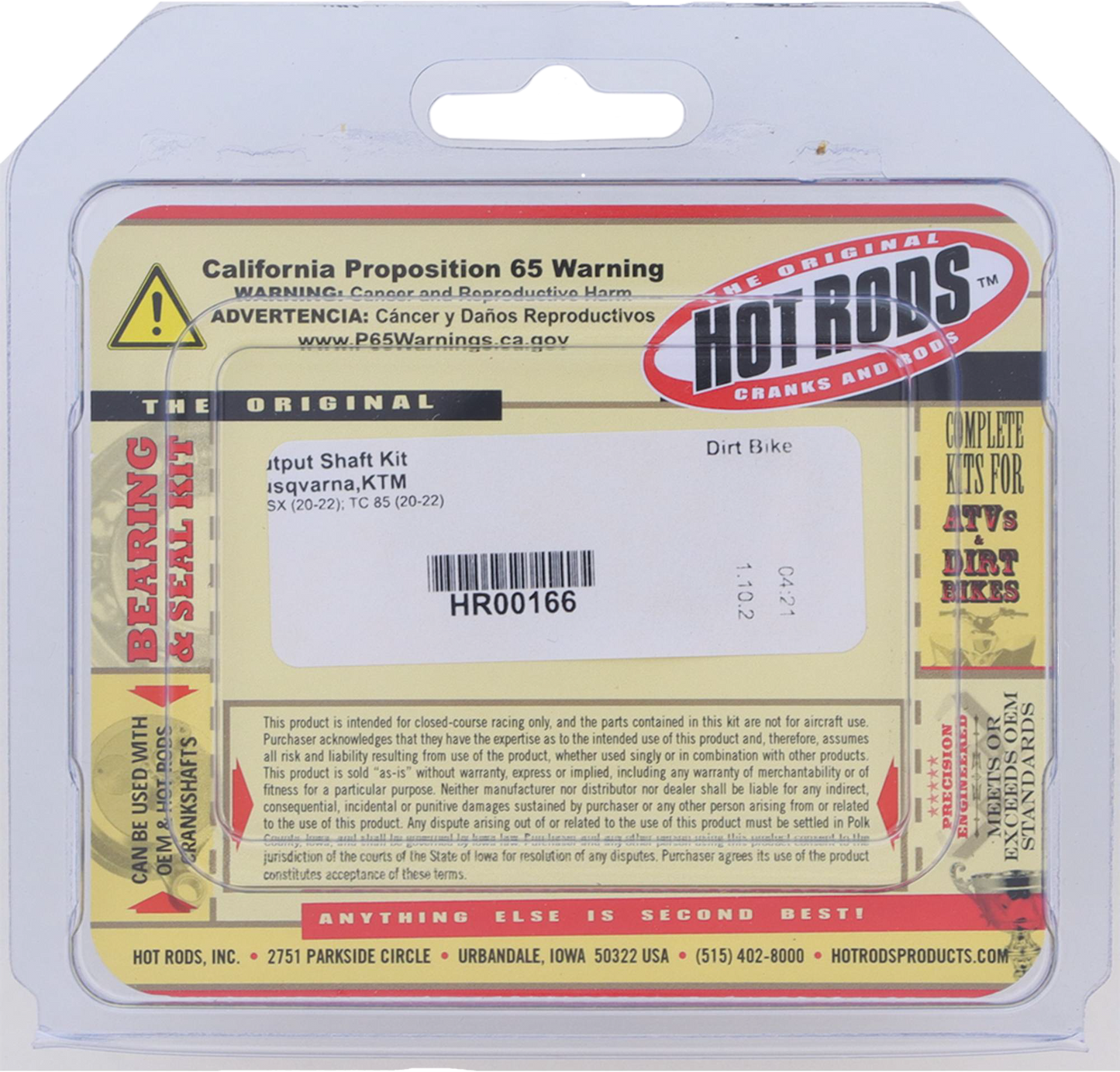 Hot Rods Countershaft Seal Kit HR00166 for Classic and Muscle Cars - Kelly Motorsports