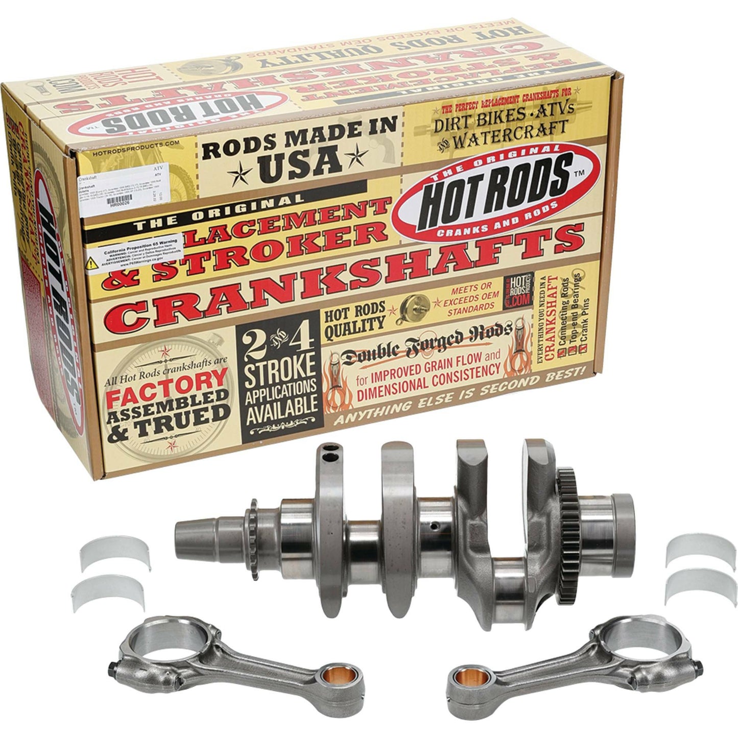 HOT RODS Polaris Sportsman XP 1000 Crankshaft with Rods (Part HR00026) - Kelly Motorsports