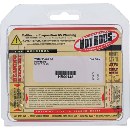 Hot Rods Water Pump Repair Kit for Kawasaki KX450F (2019 - 2021) - Part HR00148 - Kelly Motorsports