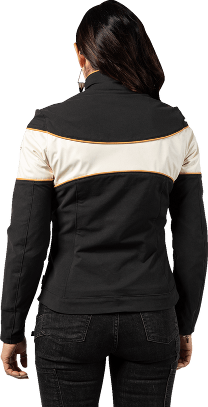 ICON 1000 Women's Hella 4™ Jacket Black/White - Kelly Motorsports