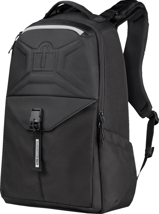ICON Airflite Backpack Black w/Padded Laptop Sleeve 3517-0529 - Kelly Motorsports