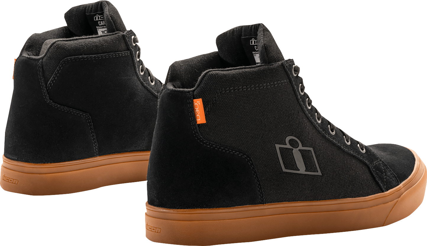 ICON Carga CE™ Boots - Durable Leather with D3O® Ankle Inserts and Slip - Kelly Motorsports