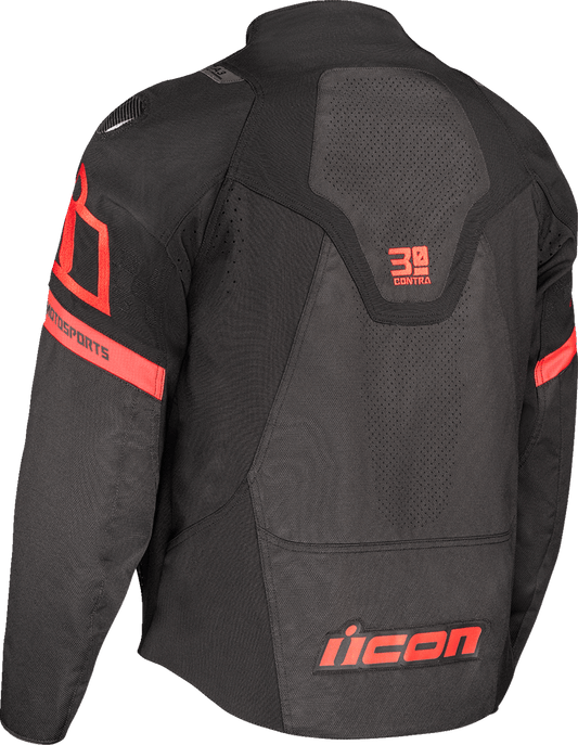 ICON Contra3™ Hero Motorcycle Jacket Black/Red - Kelly Motorsports