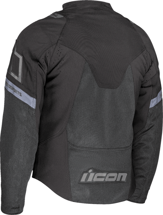ICON Contra3™ Jacket Black Large 2820-7040 with D3O® Impact Protectors and Mesh Ventilation - Kelly Motorsports