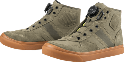 ICON Dog Days Boots - Genuine Leather w/D3O® Ankle Inserts & BOA - Kelly Motorsports