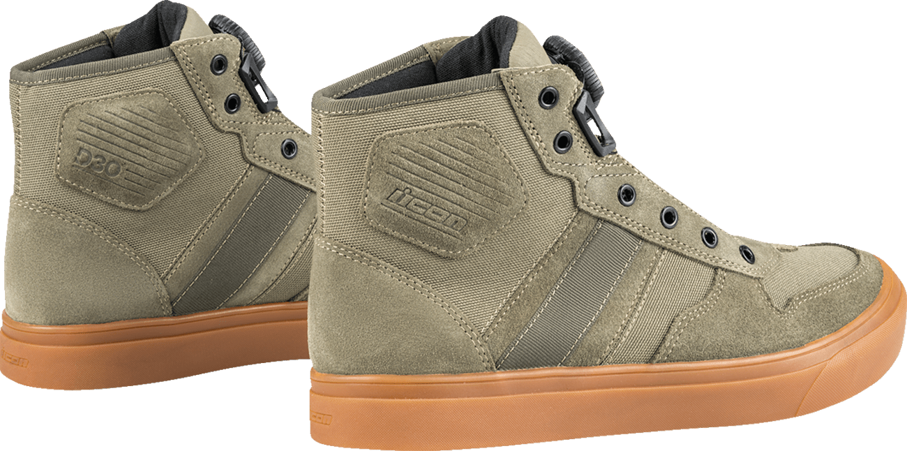 ICON Dog Days Boots - Genuine Leather w/D3O® Ankle Inserts & BOA - Kelly Motorsports