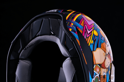 ICON Domain™ Helmet Lucky Lid 4 Red w/Fog-Free Shield & Removable Liner - Kelly Motorsports