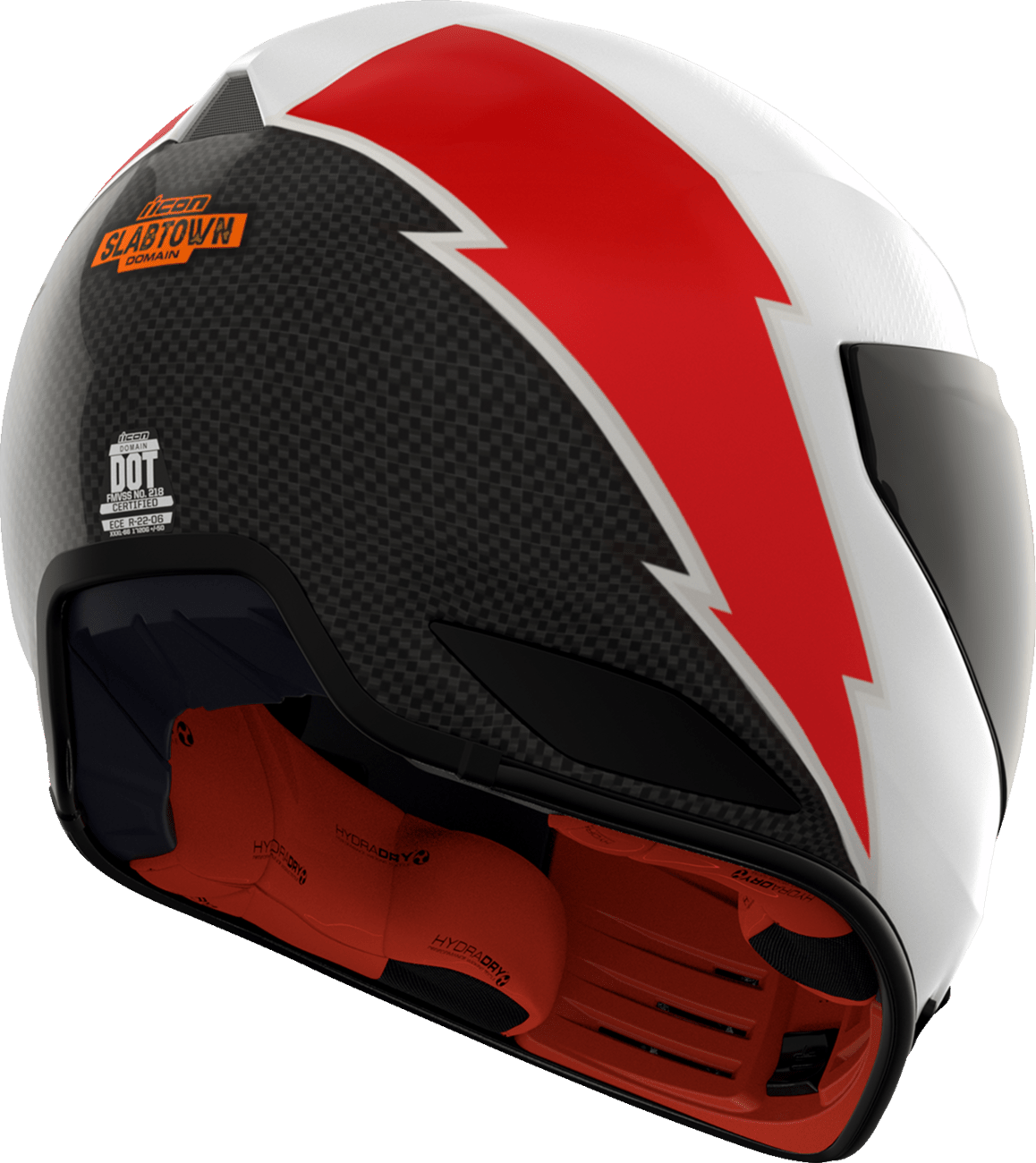 ICON Domain™ Helmet Slabtown w/Fog-Free Shield White - Kelly Motorsports