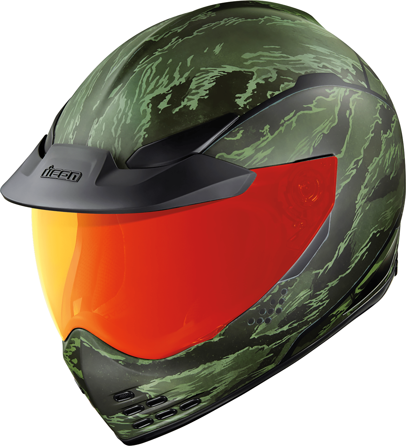 ICON Domain™ Helmet Tigers Blood Green - Kelly Motorsports