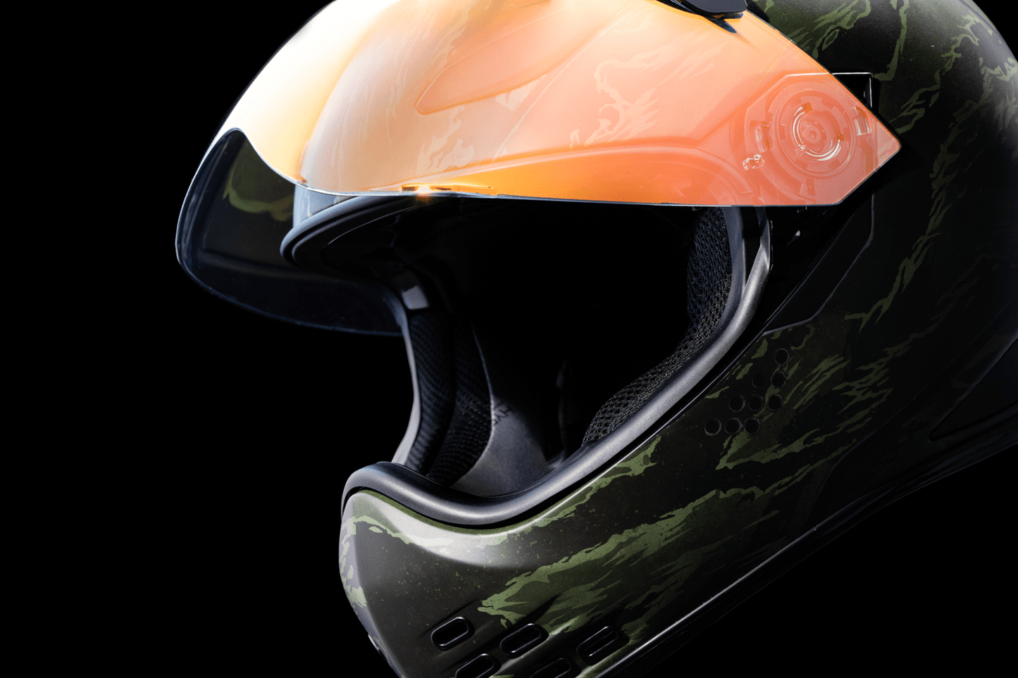 ICON Domain™ Helmet Tigers Blood Green - Kelly Motorsports