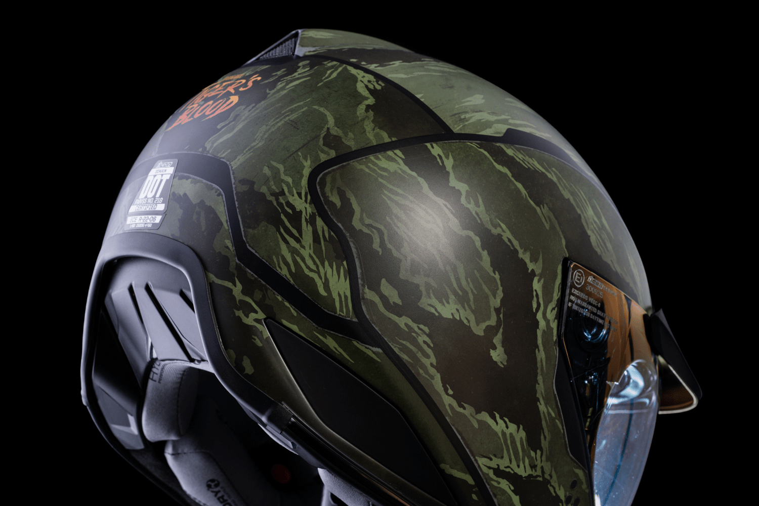 ICON Domain™ Helmet Tigers Blood Green - Kelly Motorsports