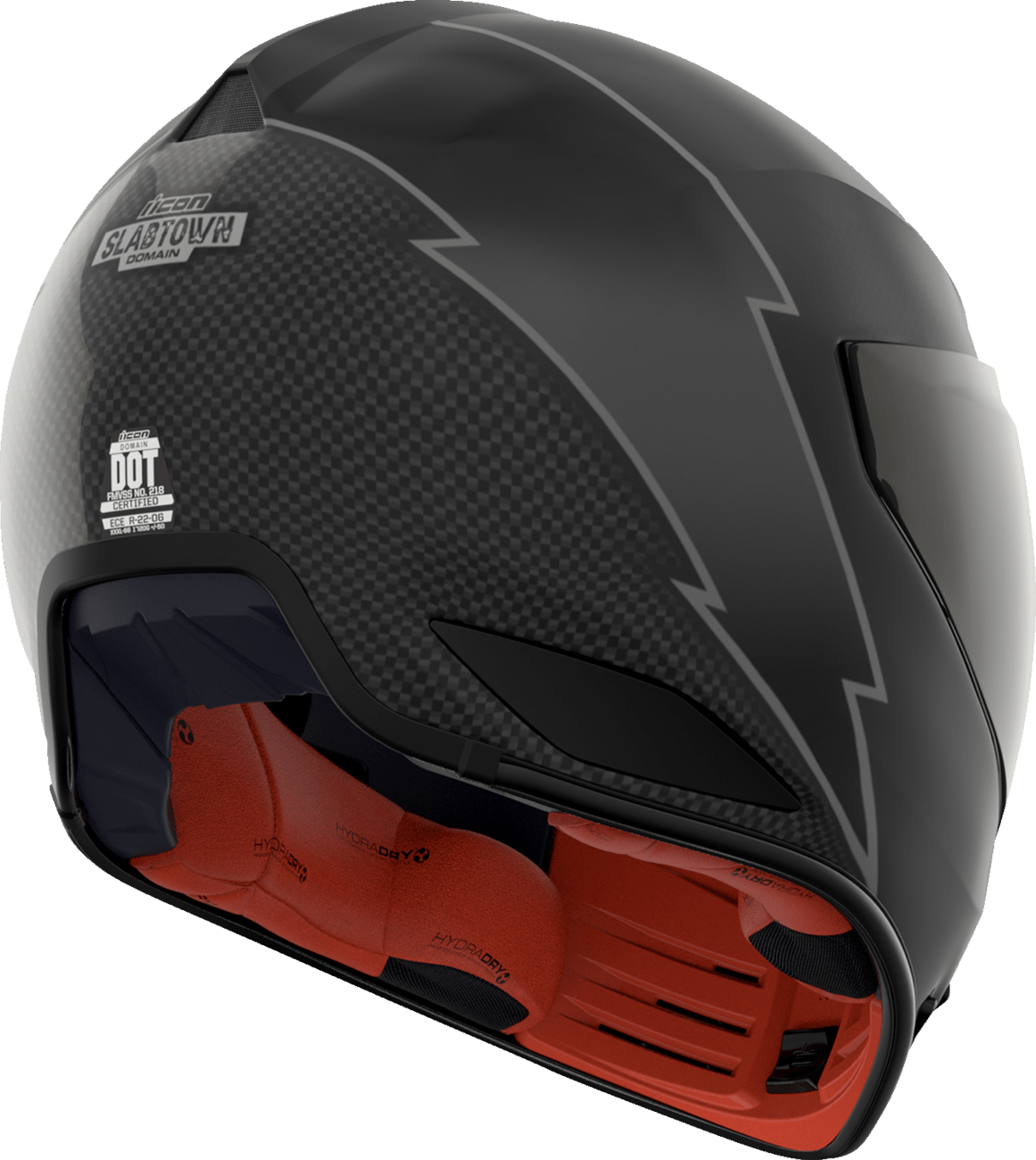 ICON Domain™ Slabtown Black Helmet w/Fog-Free Shield - Kelly Motorsports
