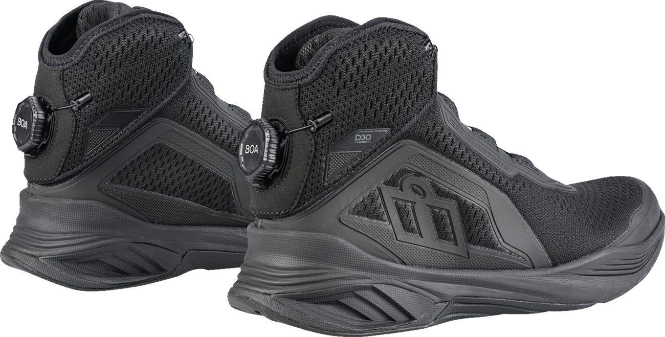 ICON Hooligan AF Boots - Durable Textile Mesh Black - Kelly Motorsports