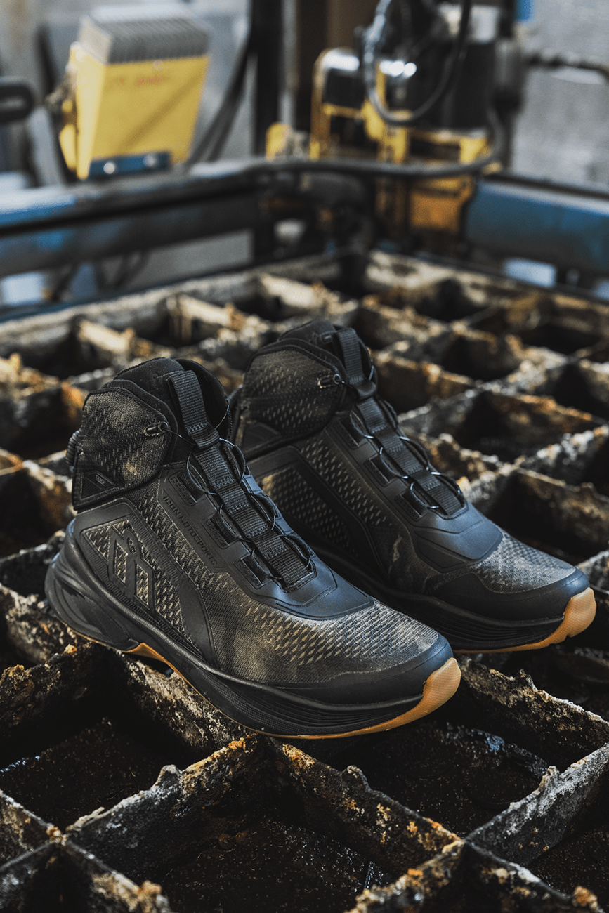 ICON Hooligan AF Boots - Durable Textile Mesh Gray/Camo - Kelly Motorsports